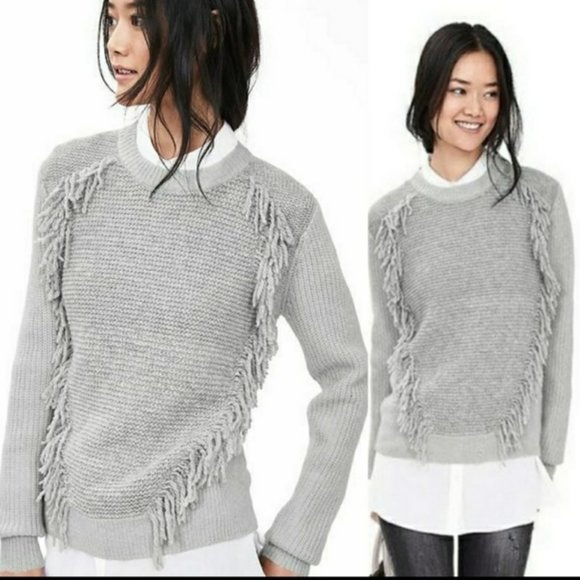Banana Republic Sweater M Crew Fringe - Picture 1 of 7